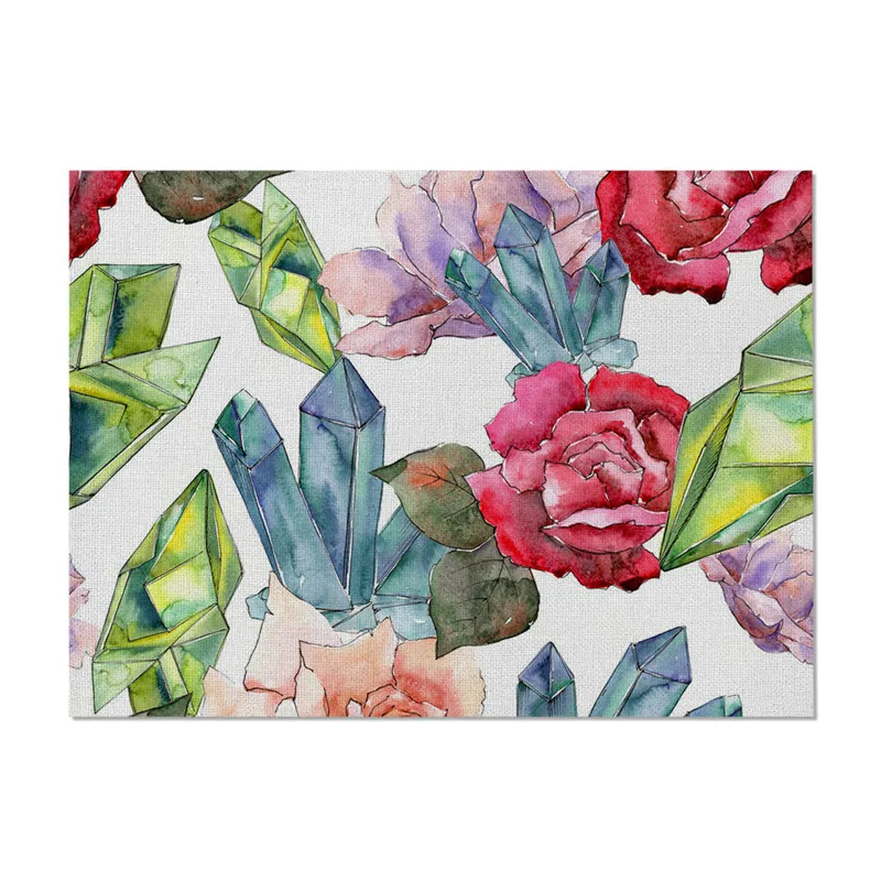 cotton and linen Fuwatacchi столовые салфетки для свадебной вечеринки, журнальный коврик, столовый коврик, коврик для напитков, кофейные подставки под заказ - Цвет: cotton and linen