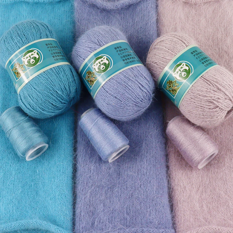 10 Set/Pack Drop Shipping 50+20g/set Long Plush Mink Cashmere Yarn Fine Quality Hand-Knitting For Woman Cardigan Scarf Hat пряжа