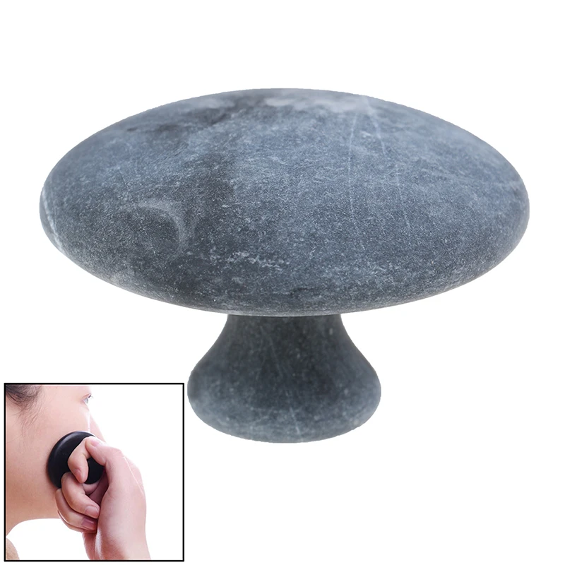 Natural Ore Stone GuaSha Massage Tool Mushroom Shape Faical Body Anti-wrinkle Relaxation Scraping Therapy Health Care Black