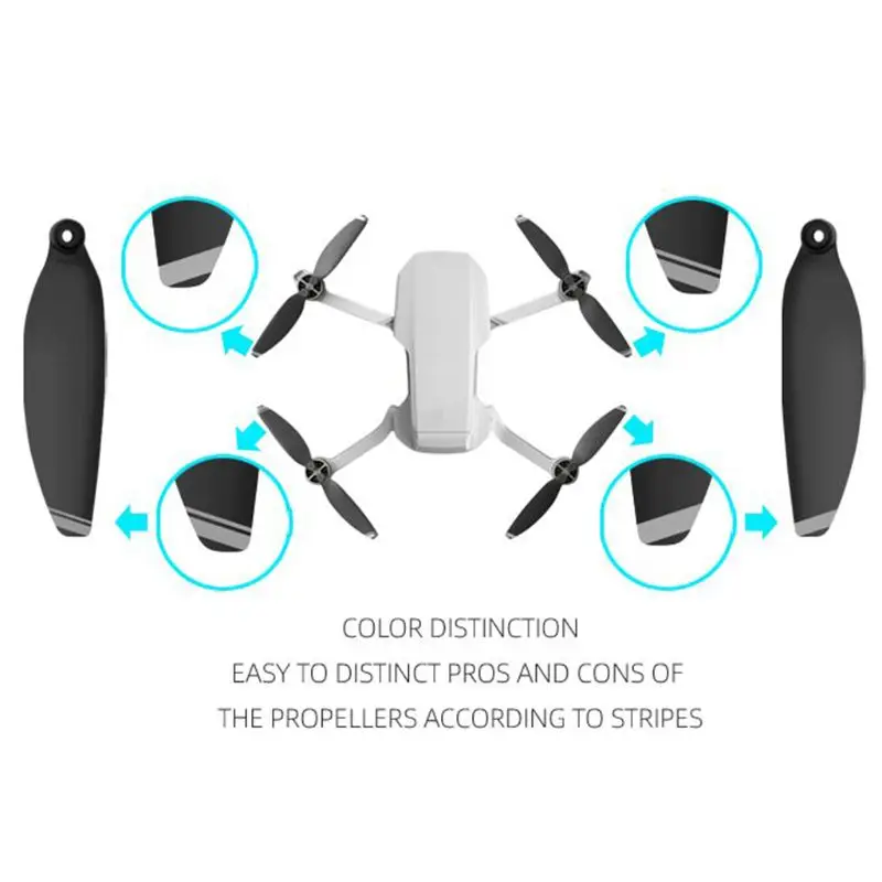 1 комплект Красочные малошумные пропеллеры быстросъемные лопасти для DJI Mavic Mini Drone