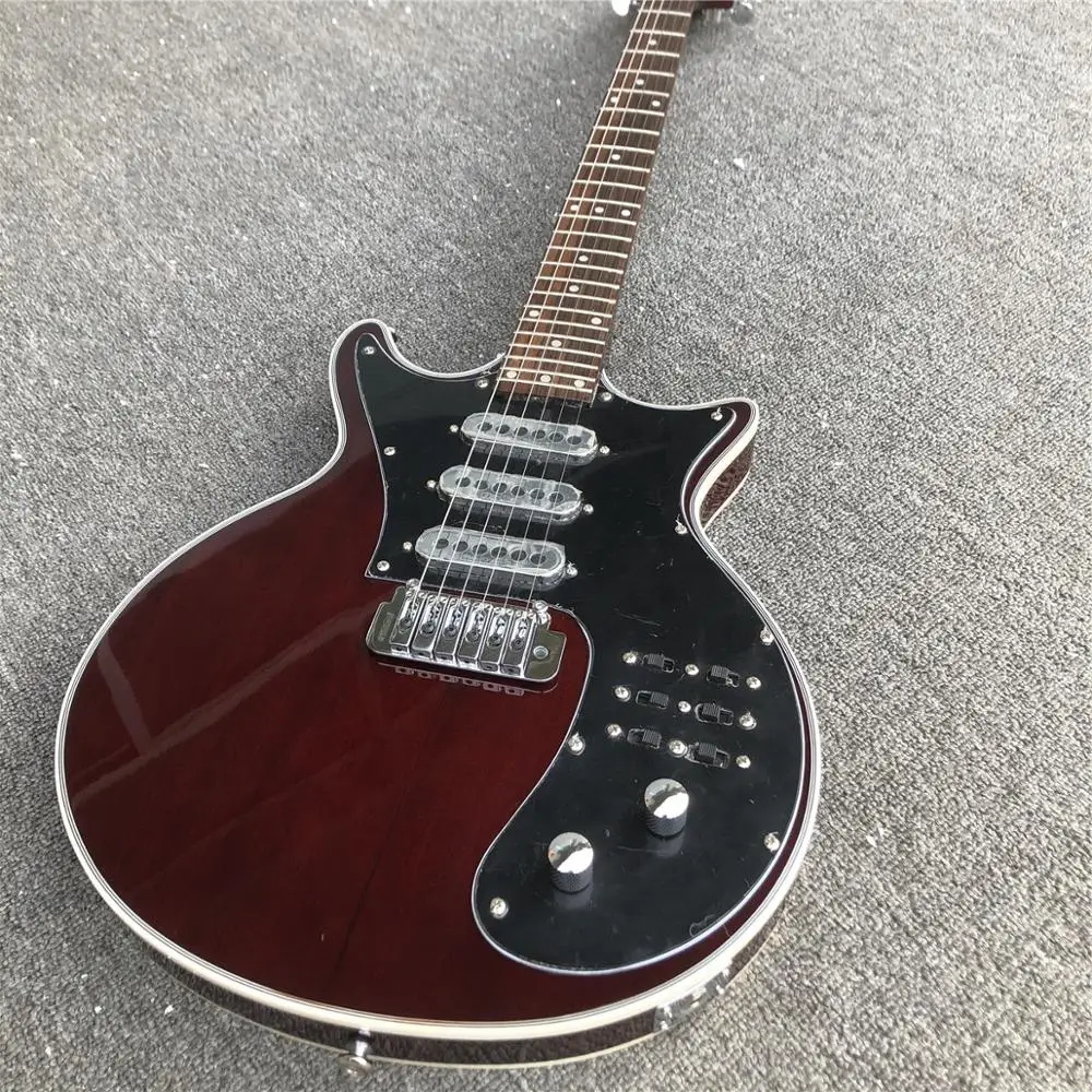 Высокое качество Guild Brian BM01 Brian may-гитара черный Pickguard 3 пикапы тремоло мост 24 Лады на заказ винно-красная электрогитара