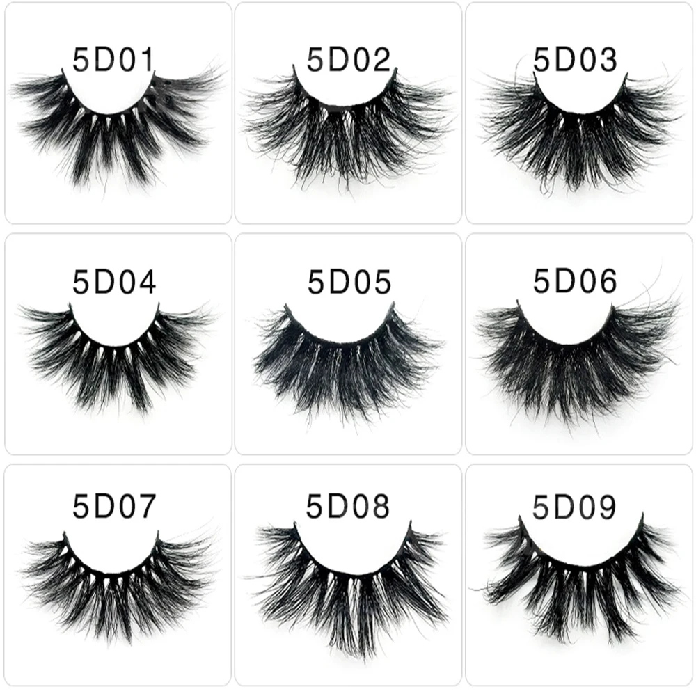 Mink Eyelashes Criss-Cross Natural Fake lashes Length 25mm Makeup 3D Mink Lashes Extension Eyelash Beauty