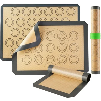 

Silicone Baking Mat,Non-Stick Macaron Cookie Sheets Liner for Oven Cooking,for Bread Making Pastry Cake Brioche Pizza