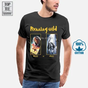 

New Running Wild Death Or Glory Metal Band Men'S Black T Shirt Size S To 3Xl T Shirt High Quality Printed Mens T Shirt