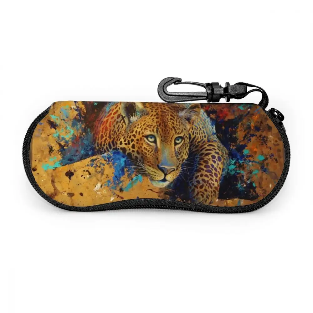Леопардовый дизайн Чехол для очков для леди детский ободок металлические очки коробка для очков дорожная косметическая сумка Прямая