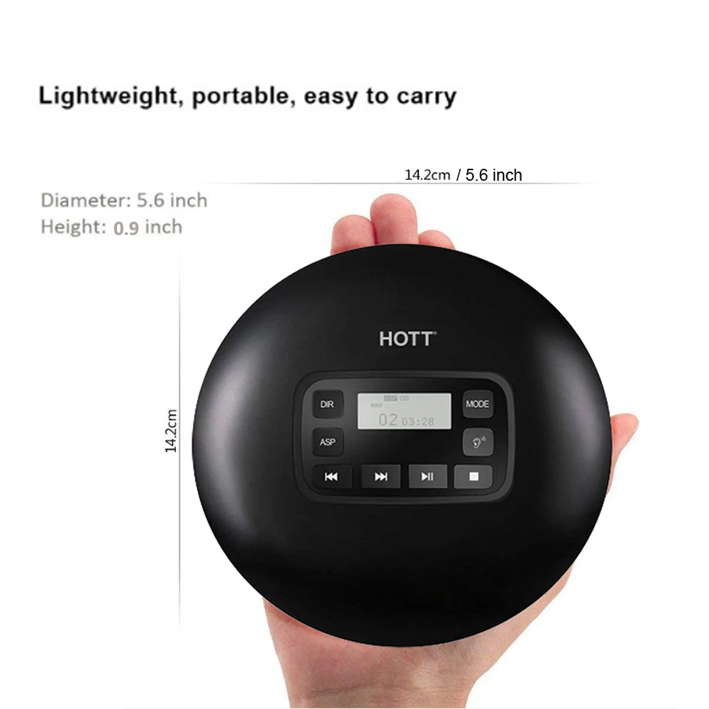 HOTT 711T Portable Bluetooth CD Player Personal
