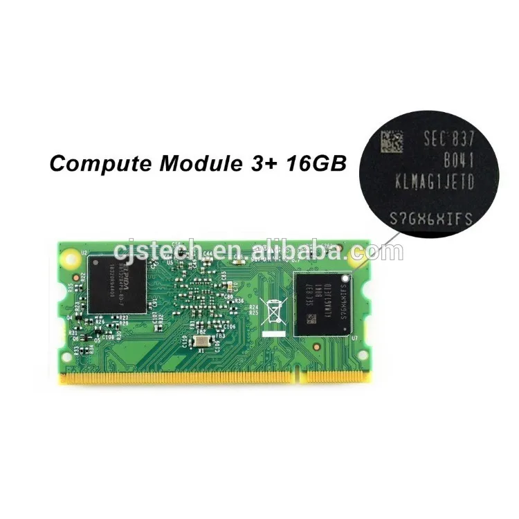 Raspberry Pi Compute Module 3+ Lite/8GB/16GB/32GB 1GB RAM 64-bit 1.2GHz BCM2837B0 200PIN SODIMM connector supports window 10 etc