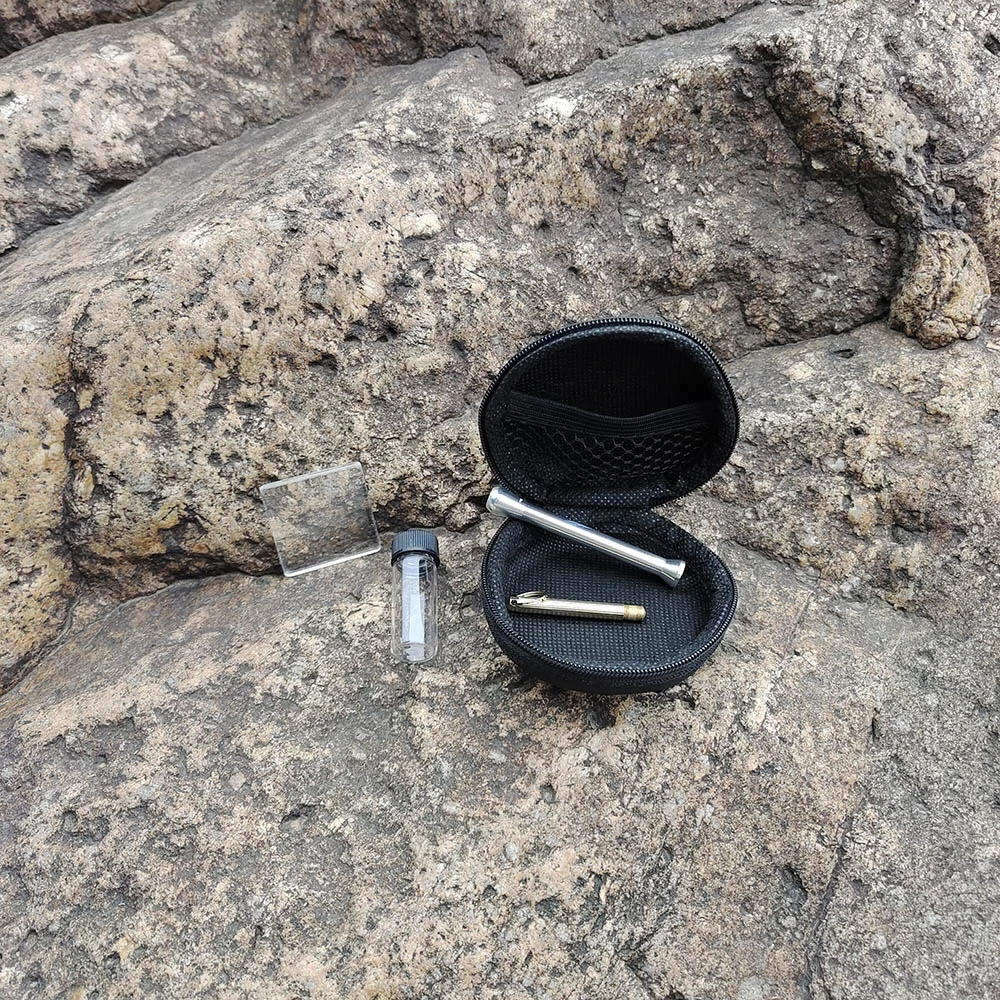 TOPPUFF Snuff Set Snuff Straw Tube Sniffer Brass Snuff Spoon Aluminum Glass Pane Glass Pill Bottle Smoke Pipe