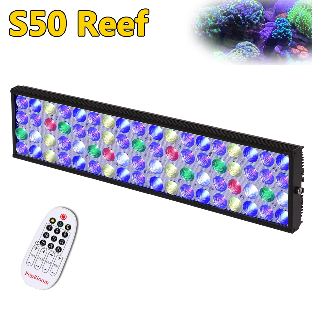 PopBloom marine led light aquarium lamp for aquarium led lighting marine aquarium coral light for fish tanks remote control