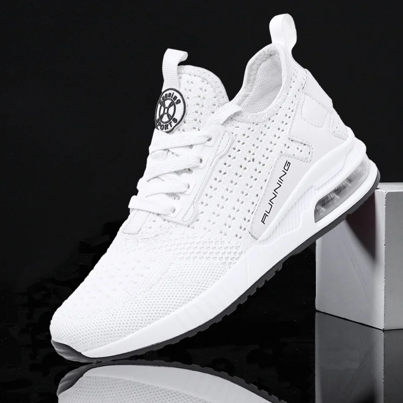 

Womes Mens Running Shoes Air Cushion Sneakers Flying Woven Sports Shoes Couple Shoes Comfortable Breathable Mesh Shoes