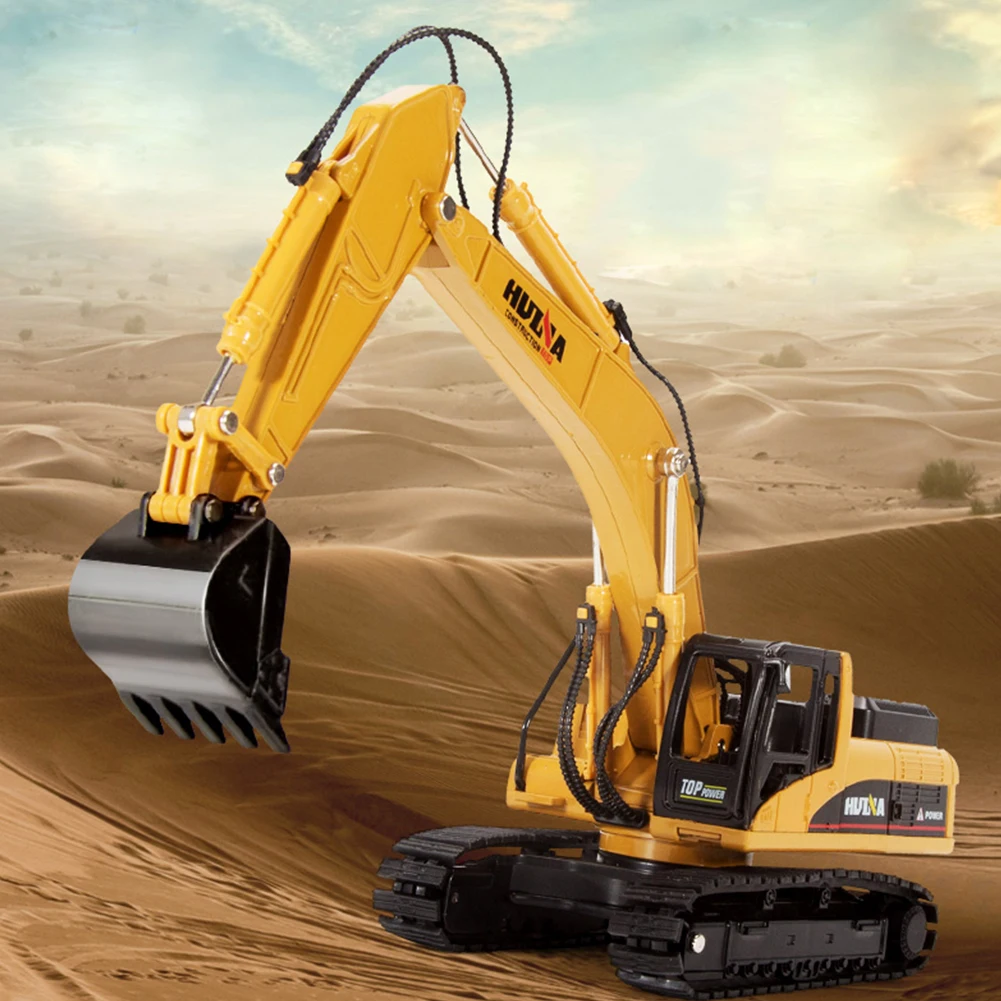 

2020 RC Excavator Car Metal Remote Control Engineering Digger Truck Model Electronic Heavy Machinery Toy for Kids