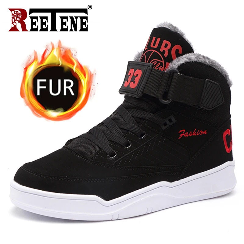 

Autumn Winter Warm Men Shoes Fashion Comfortable High Top Men Boots Winter Outdoor Sneakers Men Plush Warm Work Men Snow Boots