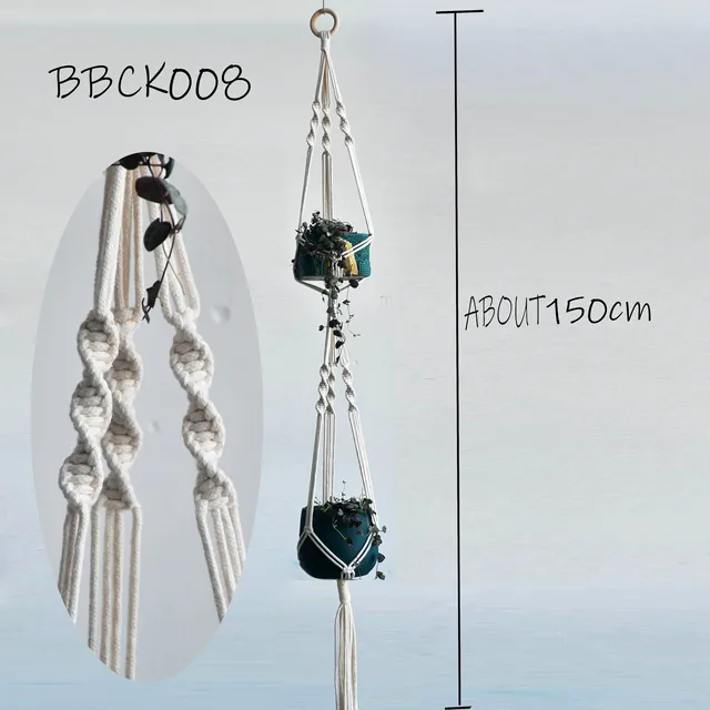 New arrival  100% handmade macrame plant hanger pot holder hanger for pot macrame hanger for plant hanger for flowerpot BBCK1008