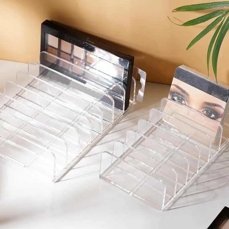 7 Grids Eyeshadow Palette Organizer Powder Concealer Storage Box Makeup Tools Holder Compartment Plastic Desktop Storage