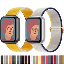 

Nylon Loop Strap for apple watch band 44mm 40mm 45mm 41mm 38mm 42mm 44 mm bracelet correa Watchband iWatch serie 3 5 6 se 7 band