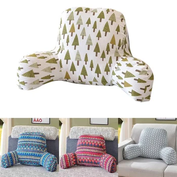 

Sofa Backrest Cotton-Linen Pillows Chinese Style Cushion Compound Human Aesthetics Waist Pad with Armrests Pillow Imitation Cott