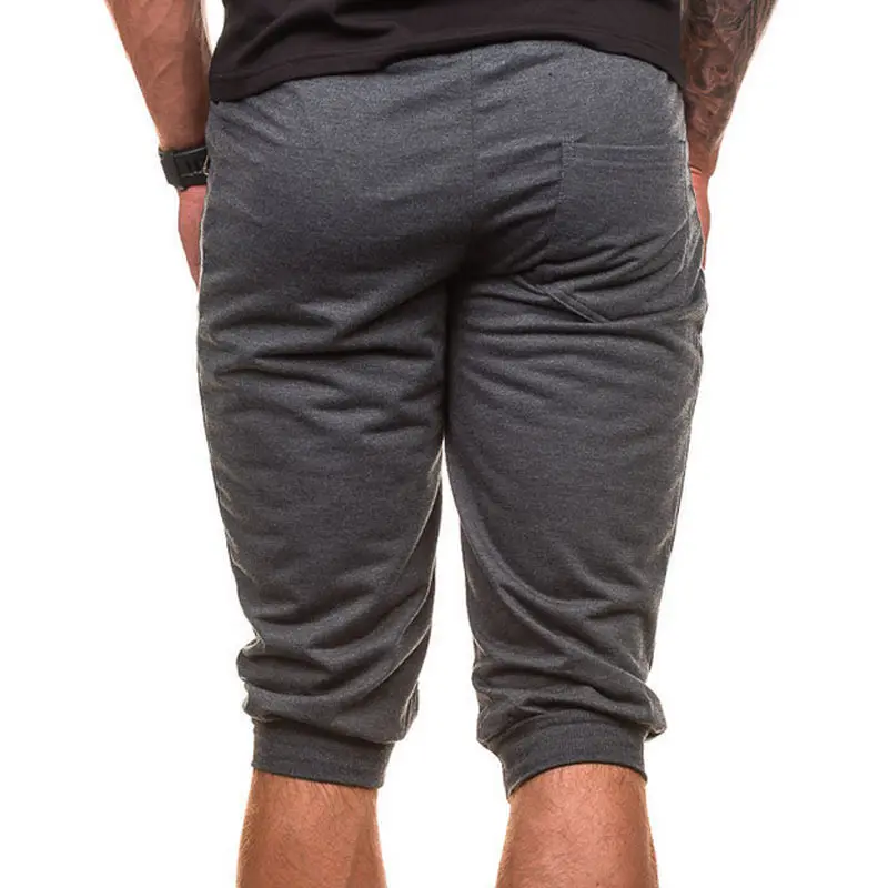 Летние мужские шорты, одноцветные Спортивные Повседневные Капри, XIN