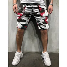 Мужские повседневные шорты, Свободные повседневные камуфляжные комбинезоны, шорты размера плюс с несколькими карманами, мужские шорты с пятью точками для улицы