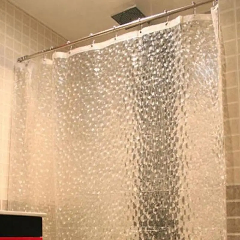 

Shower Curtain Bath Curtain EVA 3D Thickened Shower Bathroom Shower Curtains Moldproof Waterproof Bathroom Curtain With Hooks