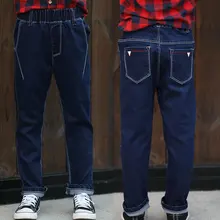 Детские джинсы, весна, стиль, брюки для мальчиков, весна и осень, детская одежда в Корейском стиле, одежда для мальчиков среднего и большого размера