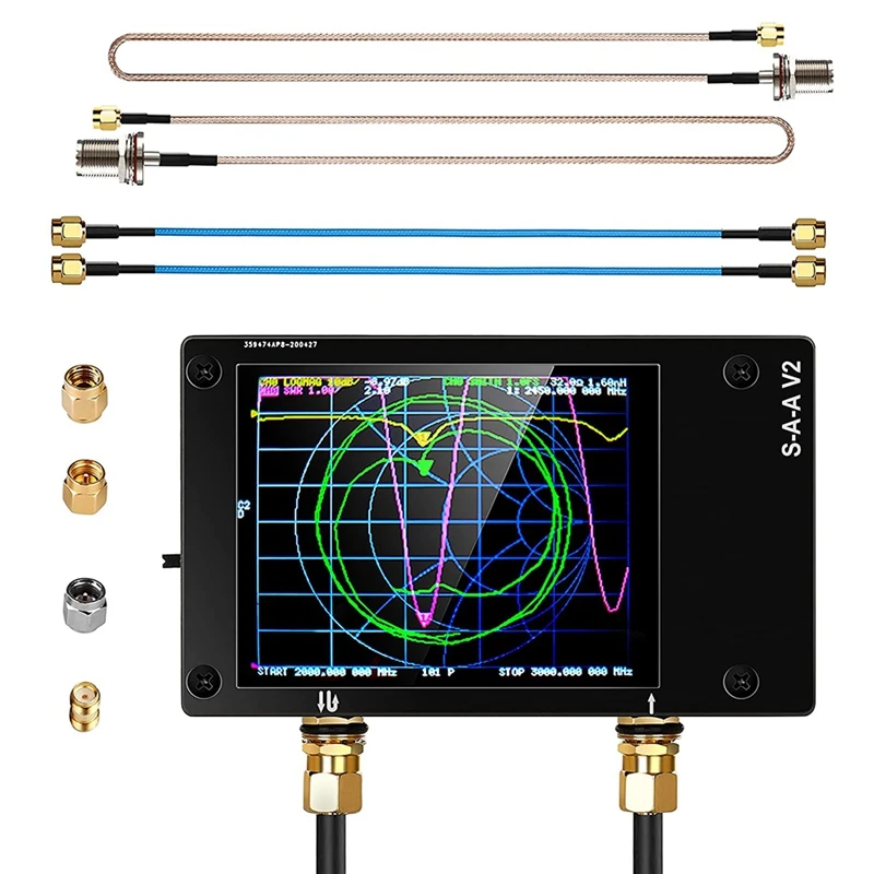 Векторный анализатор сети NanoVna V2 SEESII 10 кгц-3 ГГц HF VHF UHF с кабелем SMA Male-UHF Female |