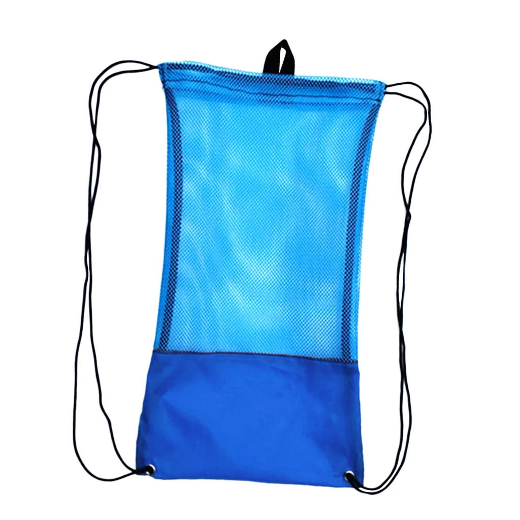 Светло-серый Большой сетчатый шнурок с плечевым ремнем сумка для подводного плавания, подводного плавания, лодок и плавательного оборудования - Цвет: Светло-серый