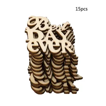 

15Pcs/set Wooden Best Day Ever Letter Table Confetti Scatter Wedding Props Letter Wedding Decor Wedding Supplies