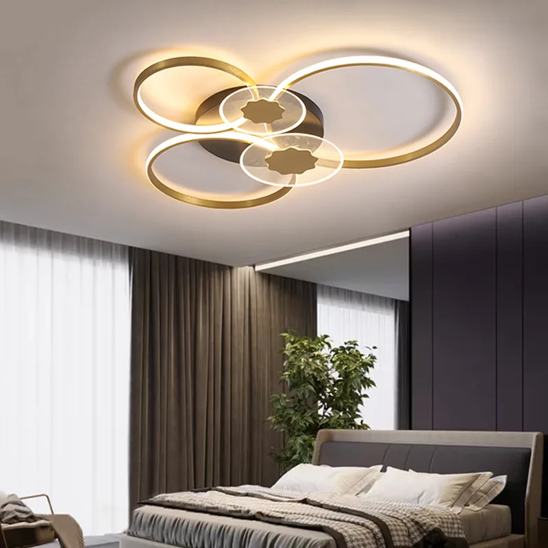 

Northern Europe Circel Rings Chandelier For Living Room Bedroom Home AC85-265V Modern Led Ceiling Chandelier Lamp Fixtures