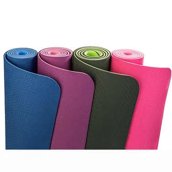 

0.8cm Environmental Protection TPE Yoga Mat 183x61cm New Non-slip Fitness Mat Indoor Sports Gymnastic Mat Suitable Pilates Blue