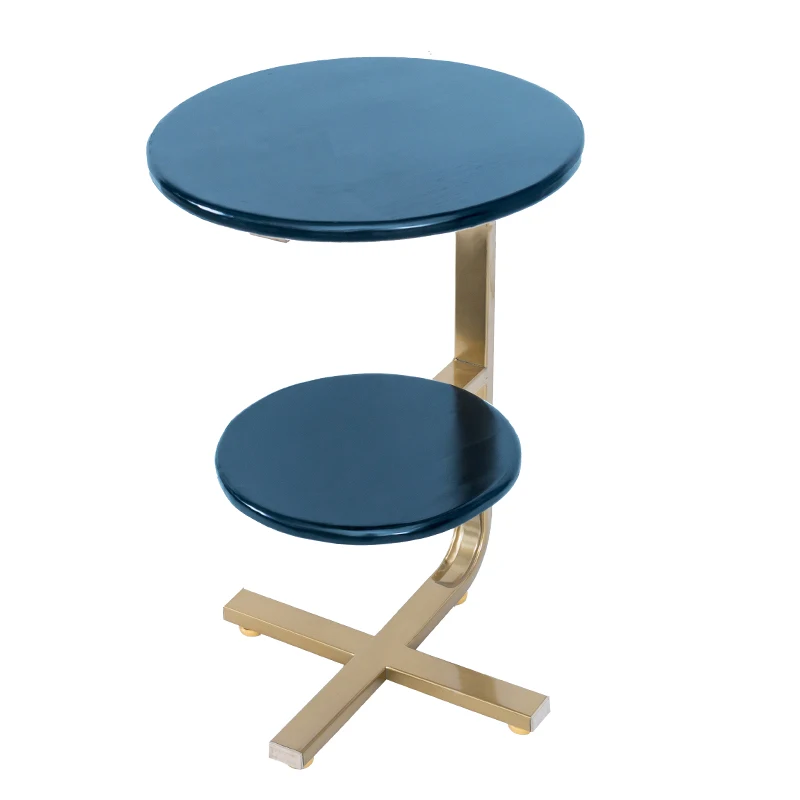 

Creative Simple Round Side Solid Wood Tieyijiao Sofa Bedroom Reading Computer Table Tray Table Minimalist Living Room Table