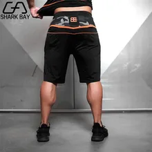 Новые модные мужские спортивные шорты, брюки, хлопковые спортивные штаны для бодибилдинга, фитнеса, шорты для бега, повседневные спортивные мужские шорты