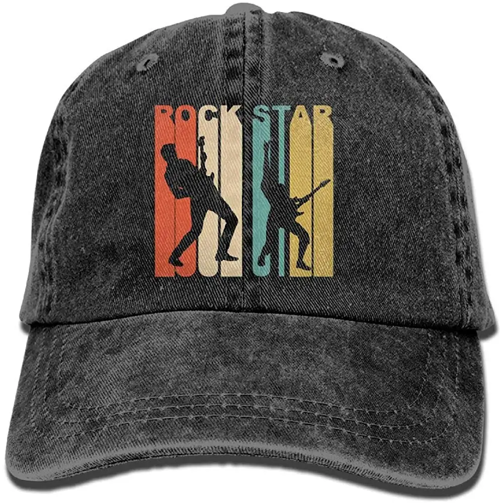 Рок-звезда унисекс промытая джинсовая бейсболка солнцезащитная Кепка Регулируемая задняя застежка Кепка водителя грузовика