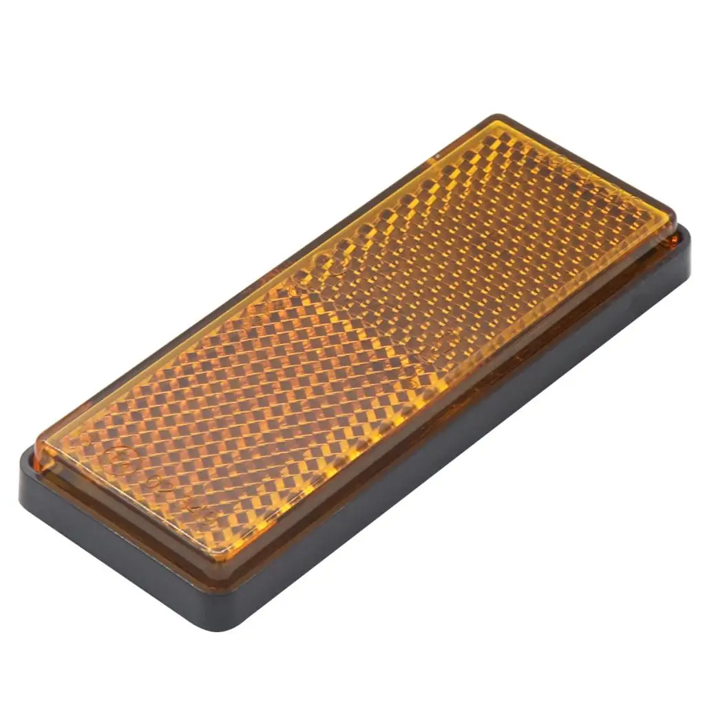 Orange 3.5x8.8cm Oblong Rear Reflector Pack of 10 Trailer Fence /Gate Post
