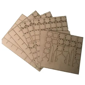 

Wooden MDF Eid Ramadan Mubarak Advent Calendar Muslim Islamic Decorations Ornament Gift 425D