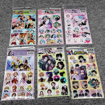 

16 book/lot (192set) Anime Demon Slayer: Kimetsu no Yaiba, My Hero Academia,Naruto,One Piece,Hatsune Miku SAO Paper Sticker Toys