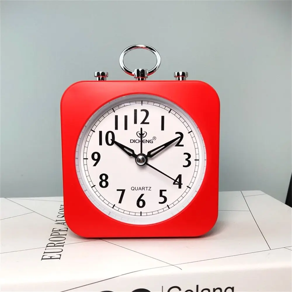 

Simple Stylish Decorative Table Bedside Silent Clock Mini Alarm Clock Snooze Alarm Clock Square Round Alarm Clock