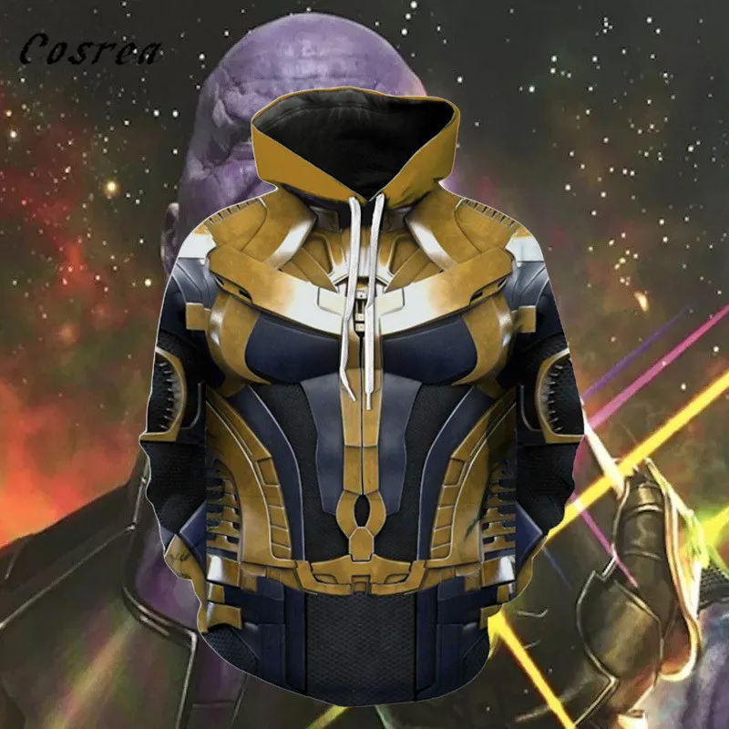 Толстовка с капюшоном и 3D принтом Endgame Thanos толстовка для мужчин женщин|Костюмы из