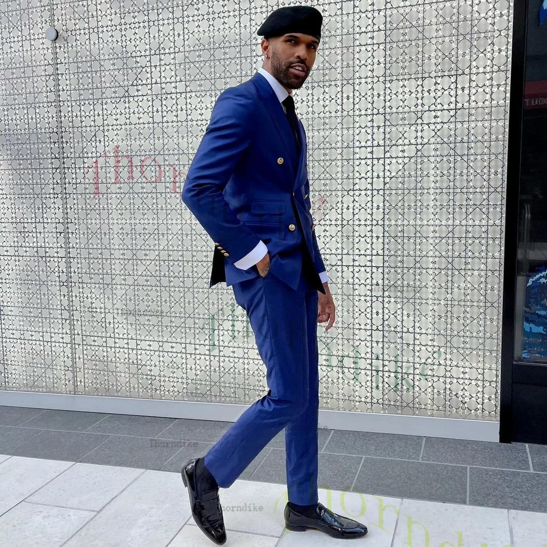 Thorndike Single Breasted Wedding Suit Prom Men Suit Groom Tuxedo Man Blazer Latest Design Costume Homme Men's 2 Pcs T1336