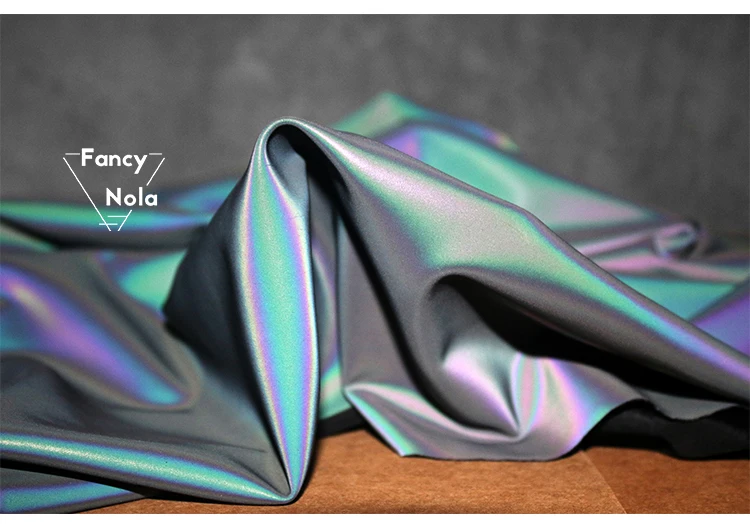Iridescent Light Reflecting Fabric Gradient Luminous Noctilucent functional Color-changing 155cm Width Designer fabric CG032