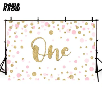 

DAWNKNOW Cartoon Baby One Photography Background Photocall Kids Birthday Party Photo Shoot Backdrop Customize lv2734