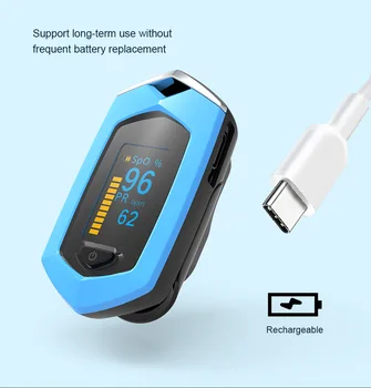 

Medical Finger Pulse Oximeter Saturimetro OLED Usb Rechargeable Oximeter Blood Oxygen Measurement Pulse Oximeter