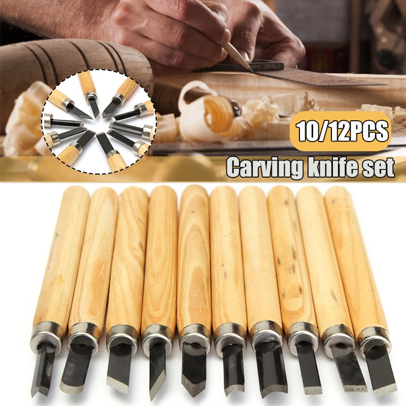 12pcs Wood Carving Chisels Knife For Basic Wood Cut Diy Detailed Woodworking Hobby Arts Crafts Nicking Cutter Gouges Hand Tools Chisel Aliexpress