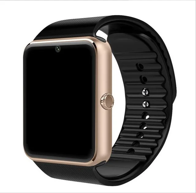GT08 Bluetooth смарт часы SIM NFC Спорт фитнес трекер сенсорный экран записи сна монитор для Android IOS Мода сарт часы - Цвет: Black Gold