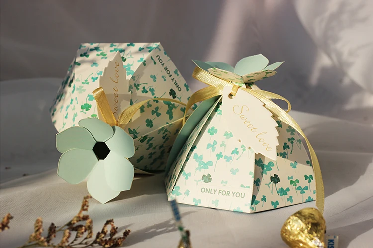 Новинка, многоцветная коробка для конфет с 6 листьями, Подарочная коробка, свадебные сувениры и подарочные коробки для свадьбы, Детские вечерние принадлежности