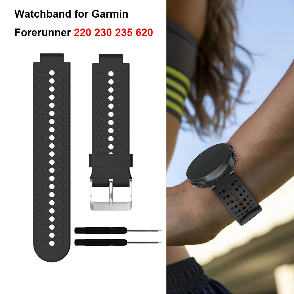 Спортивный Браслет для Garmin Forerunner 735XT/735/220/230/235/620/630 Смарт часы мягкая замена