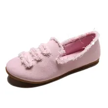 Г. Новая модная обувь женская однотонная парусиновая обувь ярких цветов женские балетки на плоской подошве повседневная обувь принцессы zapatos de mujer