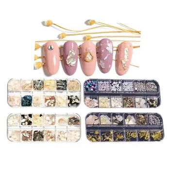 

Shell Flakes Metal Rivet Nail Art Craft Decor DIY Dried Flower Stuff Resin Jewelry Charms Fillings Pearls Slime