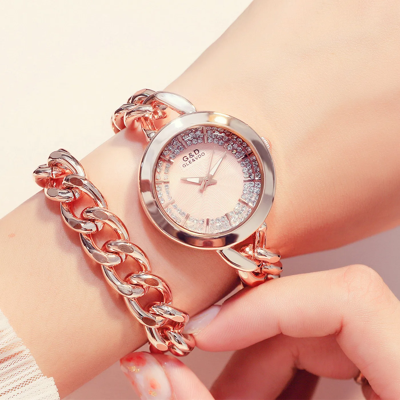 Women Watches Quartz Ladies Gold Fashion Wrist Watches Diamond Stainless Steel Women Wristwatch Bracelet Wtach For Girl 2023