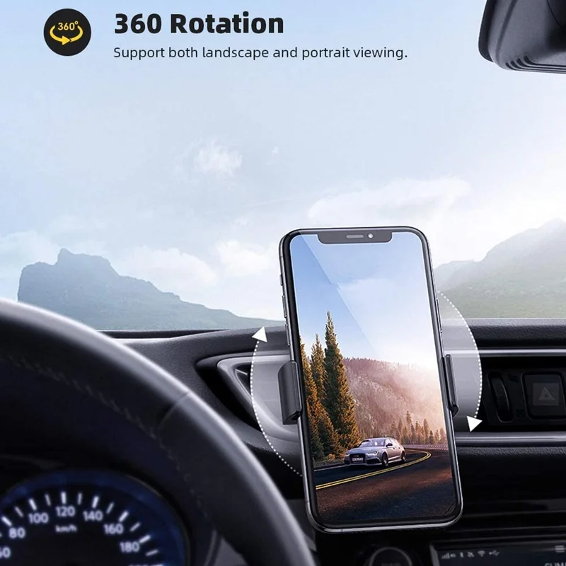 Tongdaytech Universal Car Phone Holder Double Base Air Vent Mount 360 Rotation Stand For Iphone XS 11 12 Pro Max Samsung In Car phone stand for car