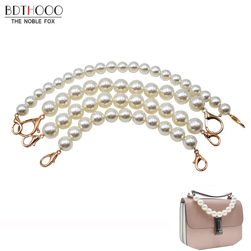 30cm Pearl Chain Beaded Short Bag Straps Shoulder Belt Purse Handle Diy Accessories